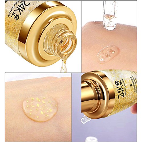 ROMANTIC BEAR Pure 24K Gold Essence Anti Wrinkle Whitening Collagen Moisturizing Hyaluronic Acid Liquid - 2