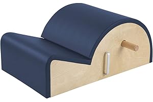 ELINA PILATES Spine Corrector, Corrector Postura Espalda y Columna, Tonificación Muscular, Barril Cubierto de Cuero Sintético Antideslizante y Resistente con Relleno de EVA