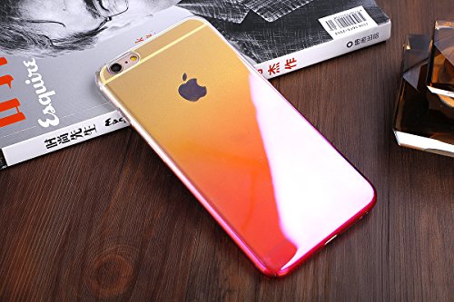 Ikasus - Carcasa de silicona TPU para iPhone 7  Plus de 5 5 pulgadas  13 9 cm   dise  o flexible y ultrafino con efecto espejo y que protege de golpes  transparente  rojo  iPhone 7 plus case