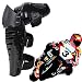 Produktbild Max & Mix 1 Paar Racing Enforcer Erwachsene Knie/Schienbeinschoner Gear Flexible atmungsaktiv Verstellbare Motocross Knieschützer Motorrad Body Armor - schwarz/Eine Größe