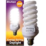 iBoutique® 30W Bayonet (B22) Daylight Energy Saving Light Bulb Equivalent Output 150 Watts (Full Spectrum) Great For SAD Sufferers, Snooker, Pool, Hobbies, Crafts, Photography