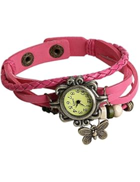 Ouneed® Uhren, Mütter Tag Geschenk Damen Neueste Quarz-Art- und Weisewebart um lederne Armband-Dame Woman Armbanduhr