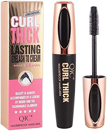 Profusion circle 4D Silk Fiber Lash Mascara, Extra Long Lash Mascara Waterproof Volume Fibre Mascara 4D Mascara Fiber Lashes Black Black