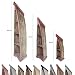 Produktbild Badregal Bootsregal Boot Regal Bücherregal Bücherschrank Standregal Aufbewahrung 148 cm Albesia Holz Braun Rot