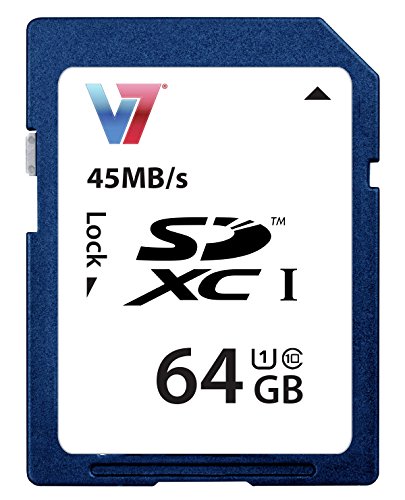 V7 VASDX64GUHS1R-2E 64GB SDXC Speicherkarte Class 10 (ECC, ISP, UHS-I, 45MB/s Lesen, 18MB/s Schreiben) - 2