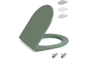 HySail Abattant WC avec Frein de Chute – Durable, Écologique, Résistant à la Décoloration, Abattant WC Clipsable pour Nettoyage Facile, Taille 42,7 x 36,0 cm, Forme D Universelle
