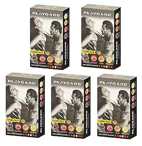 Playgard Super Dotted Condoms More Play Combo Pack (Chocolate, Strawberry, Orange and Butterscotch) -50 S