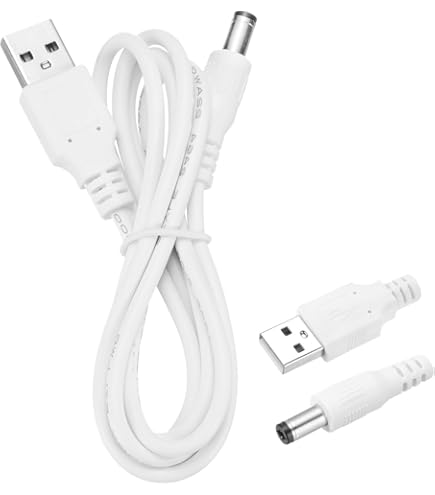 Liwinting 2pz 1.5m Cavo Adattatore di Alimentazione da USB 3.5 mm x 1.35 mm DC Barrel JACK 5V Caricatore - Bianco Liwinting 2pz 1.5m Cavo Adattatore di Alimentazione da USB 3.5 mm x 1.35 mm DC Barrel JACK 5V Caricatore - Bianco