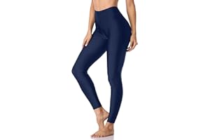 Attraco Bañador largo para mujer, cintura alta, secado rápido, opacos, pantalones de yoga