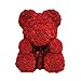 Produktbild Reiko schönes Geschenk für Freundin Frau Mutter Rose Bär PE Blume Teddybär mit Geschenkbox (40 cm * 30 cm * 30 cm) Rot