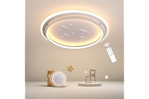 LXJCSM Plafoniere LED 36W Lampada da Soffitto Dimmerabile con Telecomando, 40cm Lampadario Cameretta Bambini Creativa Cielo Stellato Plafoniera LED Soffitto per Camera da Letto e Soggiorno dei Bambini
