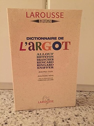 couverture de : Dictionnaire de l'argot