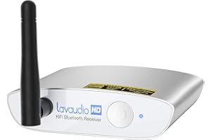 [2024] 1Mii DS200 Pro HiFi Adapteur Bluetooth 5.1 pour la Diffusion de Musique Longue Portée Récepteur Bluetooth Audiophile DAC, aptX HD & LDAC pour Récepteur AV ou Amplificateur Stéréo - Argent