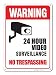 Produktbild Sigo Schilder 24 Stunde Video Überwachung, No Trespassing Schild Legend, Aluminium