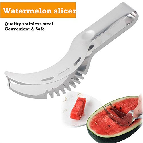 Merssavo Edelstahl Obstmesser Wassermelone Hobel Messer Frucht-Schneidmaschine Watermelon Cantaloupe Slicer Knife Cutter Schäler - 5