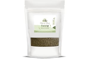 HERBES DU MONDE Herbes de Monde - Tisane Thym feuilles séchées - Thé Thymus vulgaris - Infusion Digestive, Tonique et Antioxydant - Peu aussi sublimée vos plats - 1 sachet de 50g