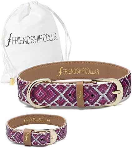 FriendshipCollarFriendshipCollar Dog Collar and Matching Bracelet - The Pink Princess - Medium