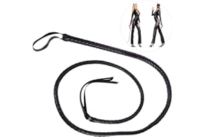 VICASKY 1. 8cm- 2. 0m Zirkusdirektor Kostüm Peitsche Kostüm Schwarze Peitsche Catwomen Peitsche Halloween kostüm zubehör Performance Prop Urlaub Cosplay Zubehör (Schwarz)