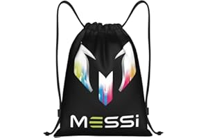 EZB Football Legend Messi Drawstring Bag | 36x30cm Midi Sized Backpack | Multi-Use: Sports Kits, PE Kits, Gym, Lunch, Holiday, Beach | Soccer Pump Bag | Messi Colourful Bag