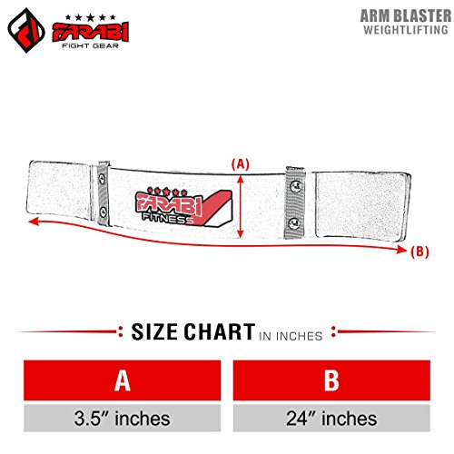 Farabi Fitness Weightlifting Arm Blaster Biceps Isolator Gym Support Straps Wraps - 4