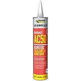 Everbuild Everflex AC50 Contract Acoustic Sealant and Adhesive, White, 900 ml