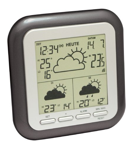 Technoline Funkwetterstation WD 1202, schwarz, 2-teilig bestehend aus Station und Sensor - 3