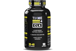 TIME 4 NUTRITION Time 4 CLA – 1000mg CLA Per Softgel Capsule Not Tablet – High Strength Premium Grade Conjugated Linoleic Acid, 84% Active Isomers Suitable for Men & Women, 30-45 Day Supply, Supports Weight Management