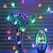 Produktbild Goldenlight 20 LED Schneeflocke Lichterkette, 3M Lichterkette Deko für Haus Halloween Weihnachten Party Hochzeit Garten Weihnachtsbaum Innen und Außen Beleuchtung, Warmweiß (Bunt-Schneeflocken)