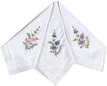 handkerchiefs embroidered ladies flower