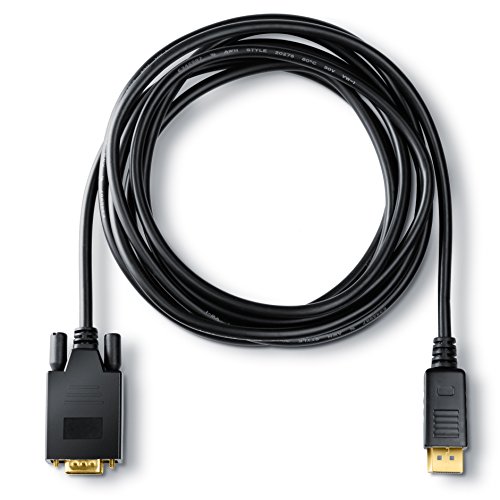 CSL – 5m (Meter) HQ Premium DisplayPort (DP) auf VGA Kabel | DisplayPort (DP) to VGA cable | Full HD 1080p | 24k vergoldete Kontakte / 3 fach Schirmung (Drahtgeflecht + Metallfolie + Kunststofffolie) - 2