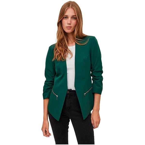 Malito Blazer Femme Basic-Look Avec Fermeture Éclair - 95% Polyester 5% Élasthanne - Taille S à XXL