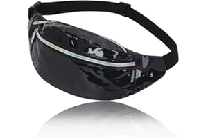 RIDIRUN Riñonera Mujer Moda Riñonera Deportiva Viaje Bolso de Cintura Niñas Multifuncional Bolsillos Riñoneras Running Cinturón Impermeable Bandolera de Marcha Fanny Pack (Negro-C)