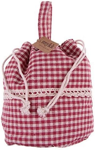 Snykk Pocket Drinks Pocket Warmers cooler thermal Insulation Bag Checkered Red Organic Vegan Canvas Handbag