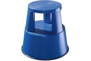 WEDO Step taboret na kółkach, tworzywo sztuczne, niebieski, 43 cm