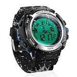 reloj fossil 10 atm ch2600 【Reloj versátil】Este reloj deportivo subacuático tiene cronómetro, temporizador de cuenta regresiva, alarma y admite el modo de visualización de la hora en 2 zonas horarias. Es el mejor compañero deportivo diario y al aire libre.