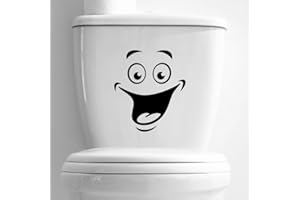 Smile Sticker mural humoristique pour salle de toilette Décoration de maison Cuisine Papier peint Décoration de salon Décoration murale Décoration de salle de séjour Décoration murale