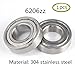 Produktbild 304 Edelstahl Abgeschirmte Industrie Rillenkugellager Radial Kugellager (6206zz)