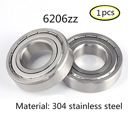 Preisvergleich Produktbild 304 Edelstahl Abgeschirmte Industrie Rillenkugellager Radial Kugellager (6206zz)