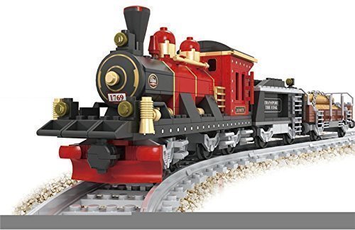 Tren De Juguete Locomotora Vagones 8 Piezas Gris Con Vías Compatibles #25705