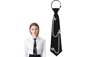 TPZORJX Corbata Negra Para Mujer - Corbata Larga JK, Uniforme Estrecha y Ajustable Para Niñas, Negocios y Graduación