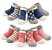 4 Pairs Baby Kids Newborn Infant Toddler Cute Cotton Socks (S / (6-12) Months, blue)