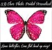 Personalised Name, 3D Butterflies Princess, Wall Art Sticker Nursery Girls, Kids (Silver)
