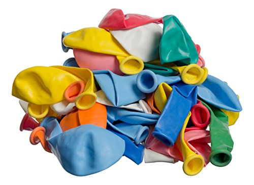 Helium Ballongas + 50 bunte Latexballons (Ø 25cm) + Polyband; HeliumStar® Einwegflasche XXL mit 0,420 m³ Liter Helium Gas reicht für alle 50 Ballons - 3