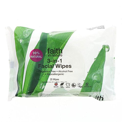 Faith in Nature 3 in 1 Facial Wipe 25 Sachets