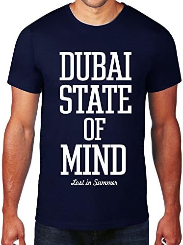 Lost in Summer Dubai State Of Mind Men's T-Shirt - Navy, XL - Extra Large