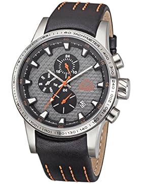 Kappa Herrenuhr mit Lederband Datum Wochentag GMT KP-1434M-C