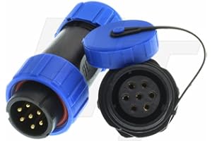 Hangton HE21 Connecteur d'alimentation 7 broches étanche pour l'aviation câble circulaire et prise de montage sur panneau pour LED/alimentation/équipement d'éclairage