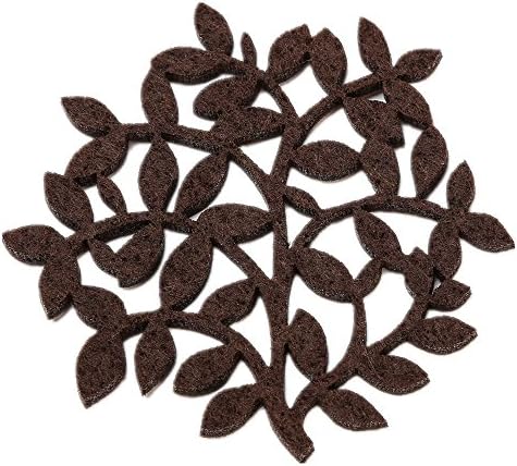 Tree Pattern Felt Coaster Set of 6 (Chocolate) - Home Furnishings/House Decorations - Good Drinks Absorbent - Housewarming Gift