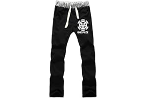 WANHONGYUE Anime One Piece Luffy Pantalons de Sport Jogging Adulte Cosplay Bas de Survêtement Sweatpants Trousers avec Poches