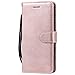Produktbild Docrax Handyhülle Lederhülle für Xiaomi Mi 9SE, Flip Case Schutzhülle Hülle mit Standfunktion Kartenfach Magnet Brieftasche für Xiaomi Mi 9 SE - DOKTU100294 Rosa Gold